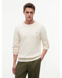 Tommy Hilfiger - Structured Yarn Dyed Crew Neck Jumper - Lyst