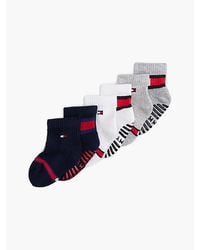 Tommy Hilfiger - 6 Pack Anti Slip Fold Over Cuff Socks - Lyst