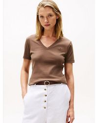 Tommy Hilfiger - Slim Fit T-Shirt Met V-Hals - Lyst