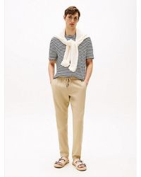 Tommy Hilfiger - Harlem Relaxed Tapered Broek Van Linnenmix - Lyst