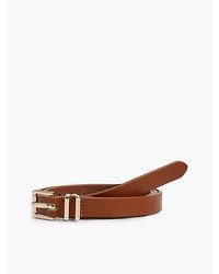 Tommy Hilfiger - Square Roller Buckle Leather Belt - Lyst