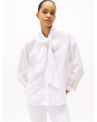 Tommy Hilfiger - Relaxed Fit Bow Collar Shirt - Lyst