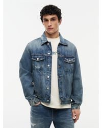 Tommy Hilfiger - Ryan Distressed Denim Trucker Jacket - Lyst