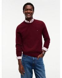Tommy Hilfiger - Flag Embroidery Crew Neck Jumper - Lyst