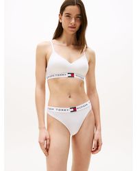 Tommy Hilfiger - Bralette Push Up Imbottita Con Logo - Lyst