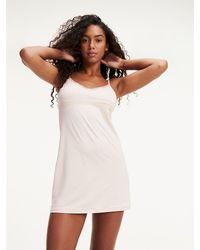 Tommy Hilfiger Nachthemd Met Spaghettibandjes En Kanten Details - Roze