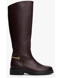 Tommy Hilfiger - Bottes Cavalières En Cuir À Monogramme Th - Lyst