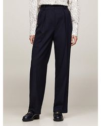 Tommy Hilfiger - Relaxed Straight Fit Hose mit Flag-Stickerei - Lyst