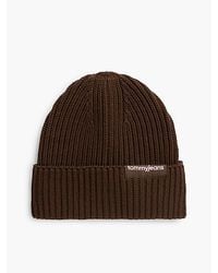 Tommy Hilfiger - Tommy Jeans Linear Logo Rib Knit Beanie - Lyst