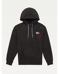 Tommy Hilfiger Tommy Badge Polar Fleece Hoody - Black