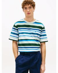 Tommy Hilfiger - Stripe Crepe Jersey Relaxed T-Shirt - Lyst