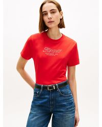 Tommy Hilfiger - Logo Interlock Knit T-Shirt - Lyst