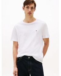 Tommy Hilfiger - Rundhals-T-Shirt Mit Aufgestickter Flag - Lyst