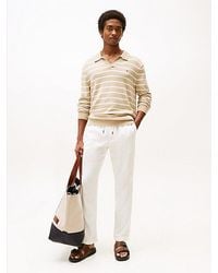 Tommy Hilfiger - Pantalón Harlem En Mezcla De Lino Con Pernera Cónica - Lyst