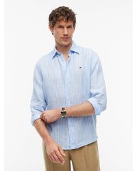Tommy Hilfiger - Regular Fit Bengal Stripe Pure Linen Shirt - Lyst