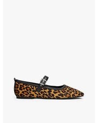 Tommy Hilfiger - Leopard Print Mary Jane Ballerinas - Lyst