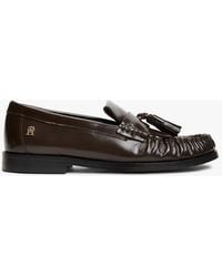 Tommy Hilfiger - Th Monogram Leather Tassel Loafers - Lyst