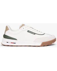 Tommy Hilfiger - Retro Mixed Texture Trainers With Leather - Lyst