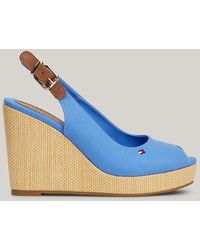 Tommy Hilfiger - Iconic Slingback Wedges - Lyst