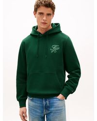 Tommy Hilfiger - Logo Embroidery Terry Hoody - Lyst