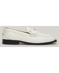 Tommy Hilfiger - Crest Classics Perforated Leather Loafers - Lyst