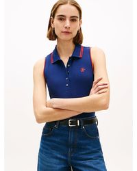 Tommy Hilfiger - 1985 Slim Fit Pique Sleeveless Polo Shirt - Lyst