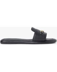 Tommy Hilfiger - Th Monogram Horsebit Flat Leather Mules - Lyst
