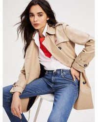 Tommy Hilfiger Double-breasted Utility-trenchcoat - Naturel