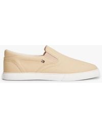 Tommy Hilfiger - Low Profile Canvas Slip-On Trainers - Lyst