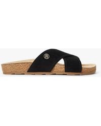 Tommy Hilfiger - Suede Strap Cork Sandals - Lyst