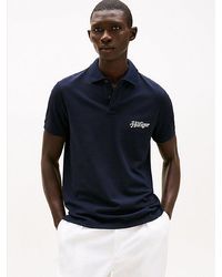Tommy Hilfiger - Regular Fit Poloshirt Met Geborduurd Logo - Lyst