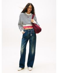 Tommy Hilfiger - Jeans Mia Relaxed Fit Dritti A Vita Media - Lyst