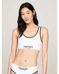 Tommy Hilfiger - Hilfiger Monotype Contrast Piping Unpadded Bralette - Lyst