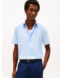 Tommy Hilfiger - Regular Fit Flex Poplin Short Sleeve Shirt - Lyst