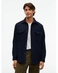 Tommy Hilfiger - Relaxed Fit Wool Blend Shirt - Lyst