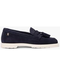 Tommy Hilfiger - Lightweight Suede Tassel Loafers - Lyst