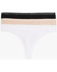 Tommy Hilfiger - Lot De 3 Strings En Dentelle À Logo - Lyst