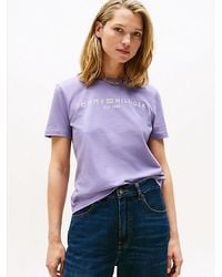 Tommy Hilfiger - Camiseta De Punto Con Logo Y Cuello Redondo - Lyst
