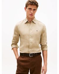 Tommy Hilfiger - Regular Fit Washed Pure Linen Shirt - Lyst