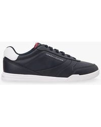 Tommy Hilfiger - Contrast Heel Trainers With Leather - Lyst