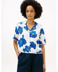 Tommy Hilfiger - Relaxed Fit Frayed Linen Blend Shirt - Lyst