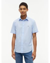 Tommy Hilfiger - Regular Fit Flex Poplin Short Sleeve Shirt - Lyst