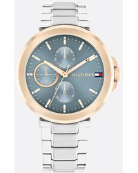 Tommy Hilfiger - Stainless Steel Blue Dial Bracelet Watch - Lyst