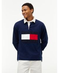 Tommy Hilfiger - Flag Logo Relaxed Rugby Shirt - Lyst