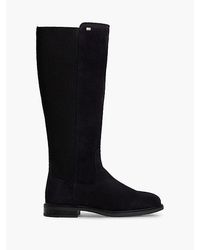 Tommy Hilfiger - Enamel Flag Suede High Chelsea Boots - Lyst