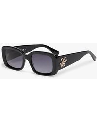 Tommy Hilfiger - Logo Plaque Rectangular Sunglasses - Lyst
