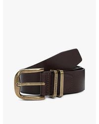 Tommy Hilfiger - Otis Brushed Buckle Leather Belt - Lyst