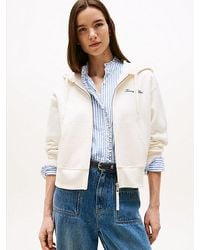 Tommy Hilfiger - Hoodie Met Rits En Geborduurd Logo - Lyst