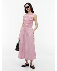 Tommy Hilfiger - Stripe Smock Sleeveless Fit And Flare Maxi Dress - Lyst