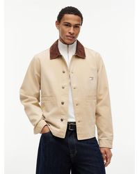 Tommy Hilfiger - Contrast Collar Canvas Chore Jacket - Lyst